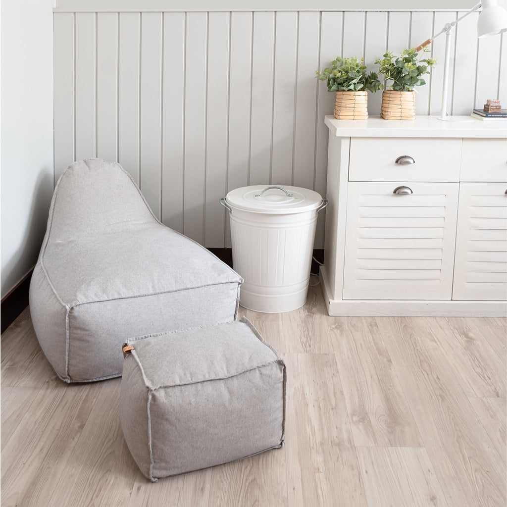 Sillón puff Gris Perla