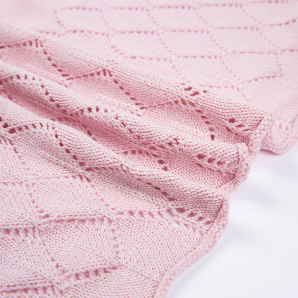 Manta 100% Algodón Diamante Rosa