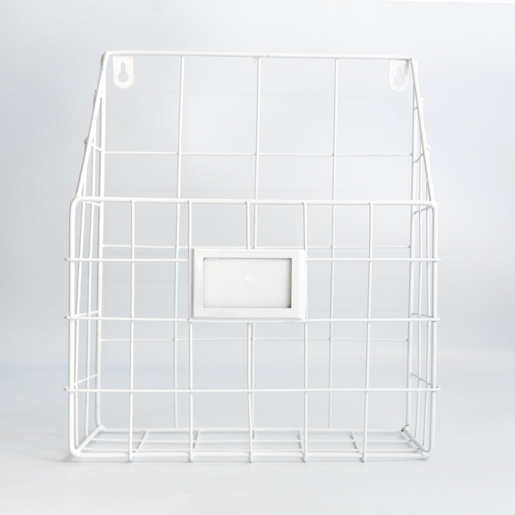 Revistero Metal Simple Blanco