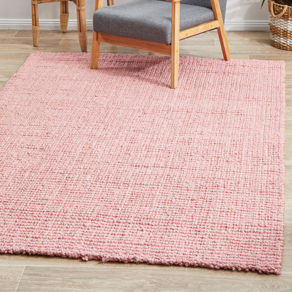 Alfombra Eco Pink Yute Natural (con detalle)