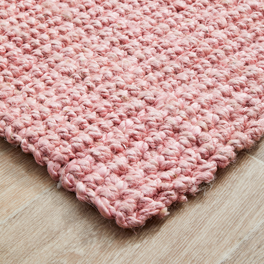 Alfombra Eco Pink Yute Natural (con detalle)