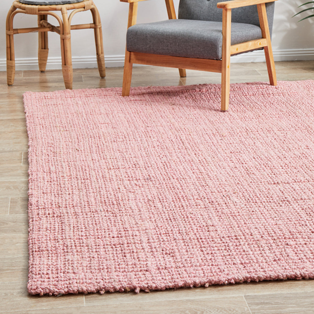 Alfombra Eco Pink Yute Natural (con detalle)