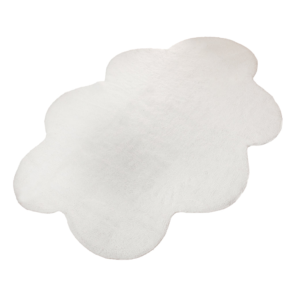 Alfombra lavable nube blanca