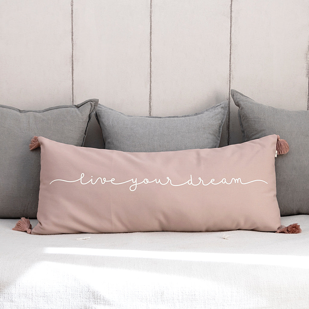 Cojín decorativo "Live your dream" (40 x 90 cm.)