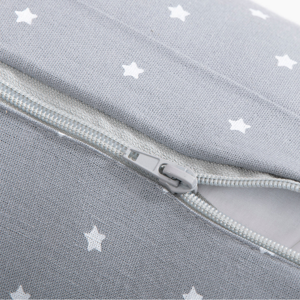 Cojín de Lactancia Lino Gris Estrellas