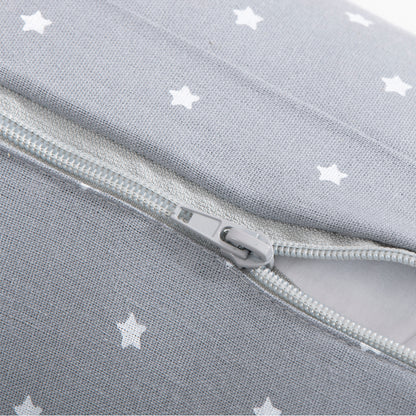 Cojín de Lactancia Lino Gris Estrellas