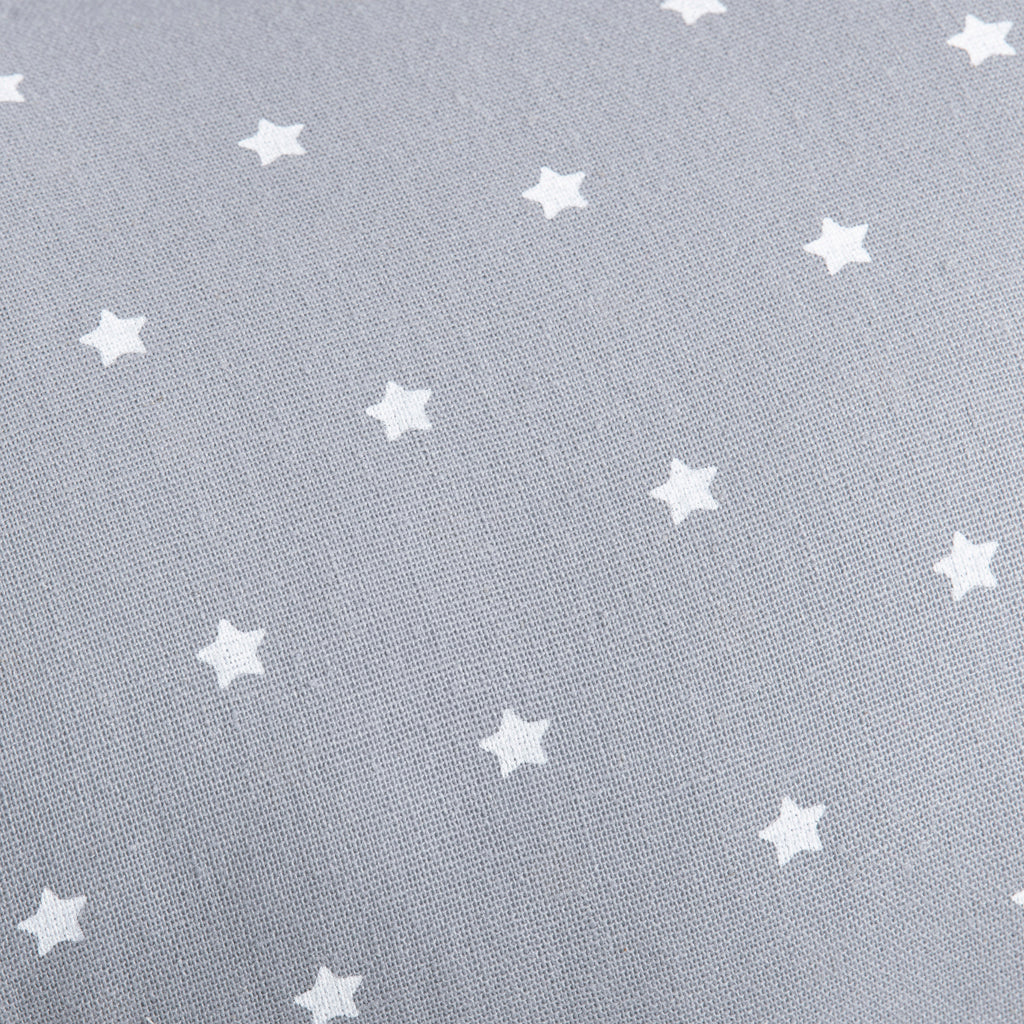Cojín de Lactancia Lino Gris Estrellas