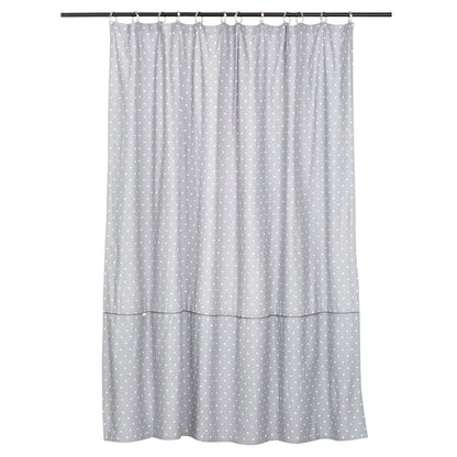 Cortina Baño Lino Gris Estrellitas