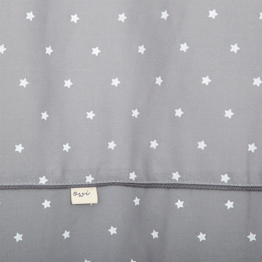 Cortina Baño Lino Gris Estrellitas