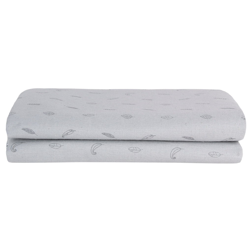 Funda Plumón Cuna Lino Celeste Plumas