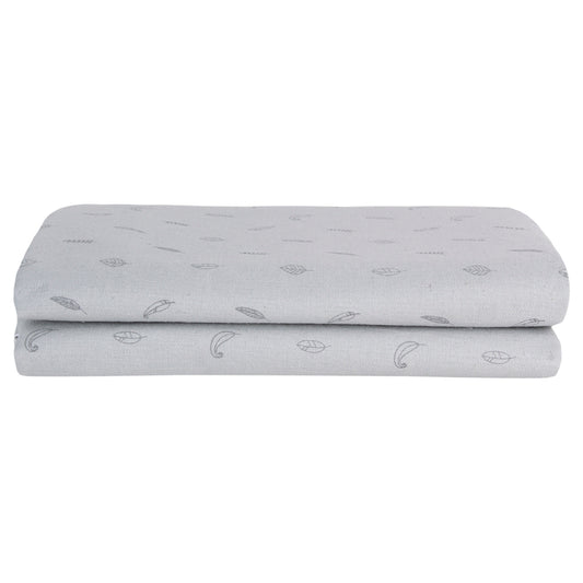 Funda Plumón Cuna Lino Celeste Plumas
