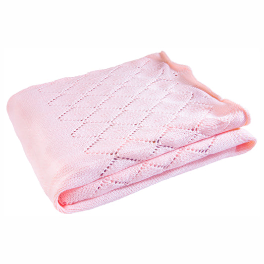 Manta 100% Algodón Diamante Rosa