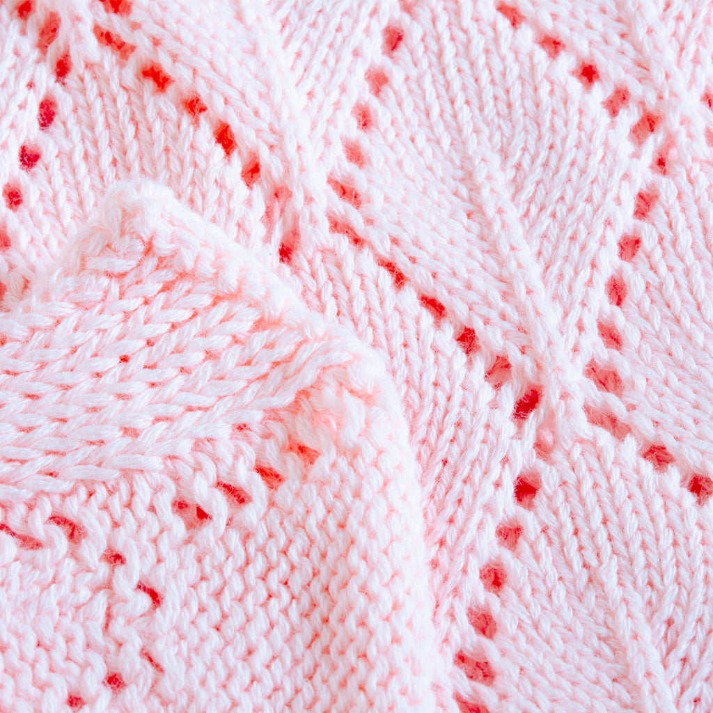 Manta 100% Algodón Diamante Rosa