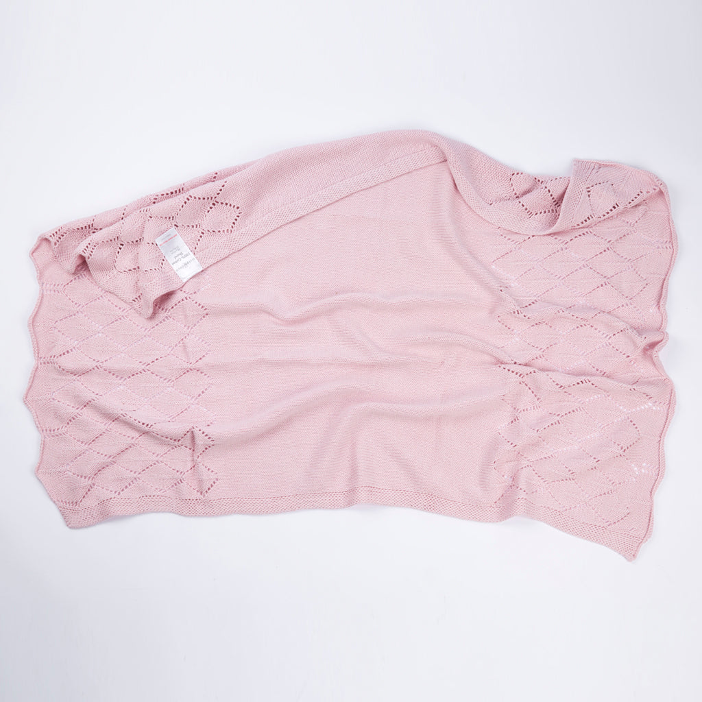 Manta 100% Algodón Diamante Rosa