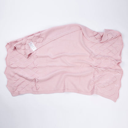 Manta 100% Algodón Diamante Rosa