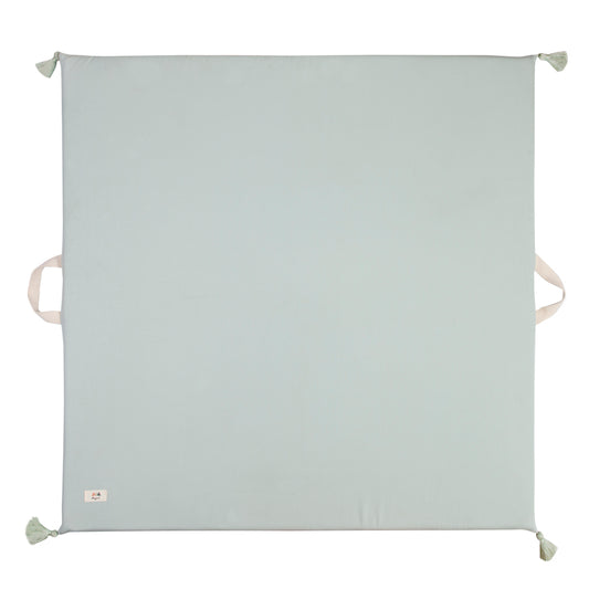 Mat Lino Menta Pompones