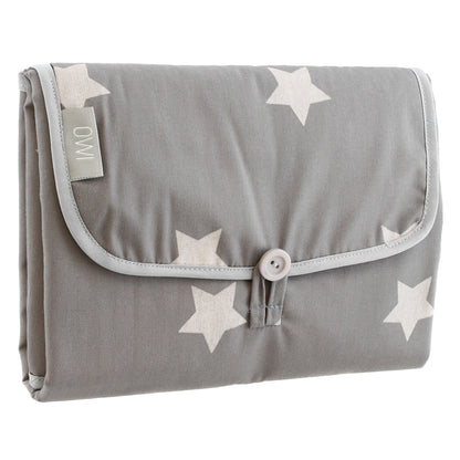 Mudador Portátil Poplin Gris Estrella