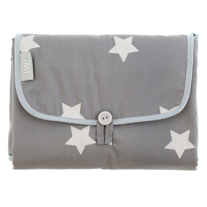 Mudador Portátil Poplin Gris Estrella