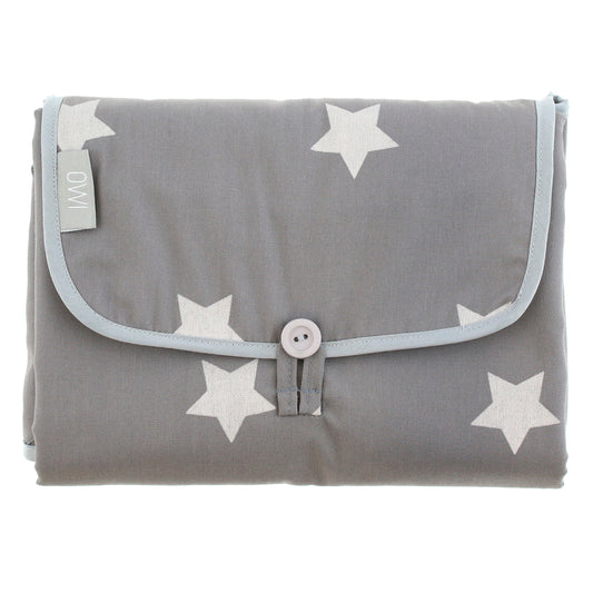 Mudador Portátil Poplin Gris Estrella