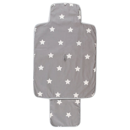 Mudador Portátil Poplin Gris Estrella