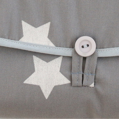 Mudador Portátil Poplin Gris Estrella
