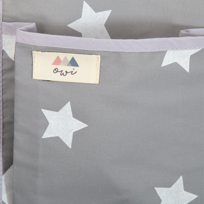 Pañalera Gris Estrellas Grandes (CON PEQUEÑO DETALLE PIDE FOTO)