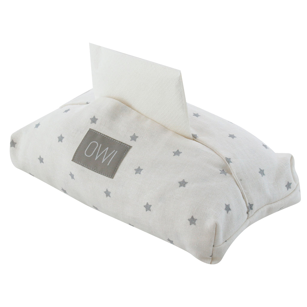 Porta Wipes Lino Blanco Estrellitas