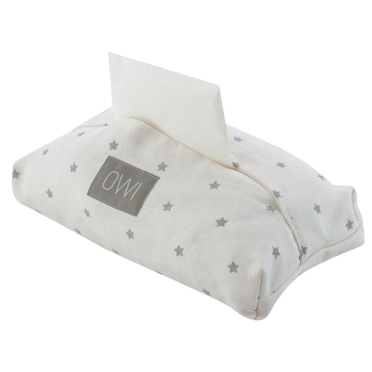 Porta Wipes Lino Blanco Estrellitas