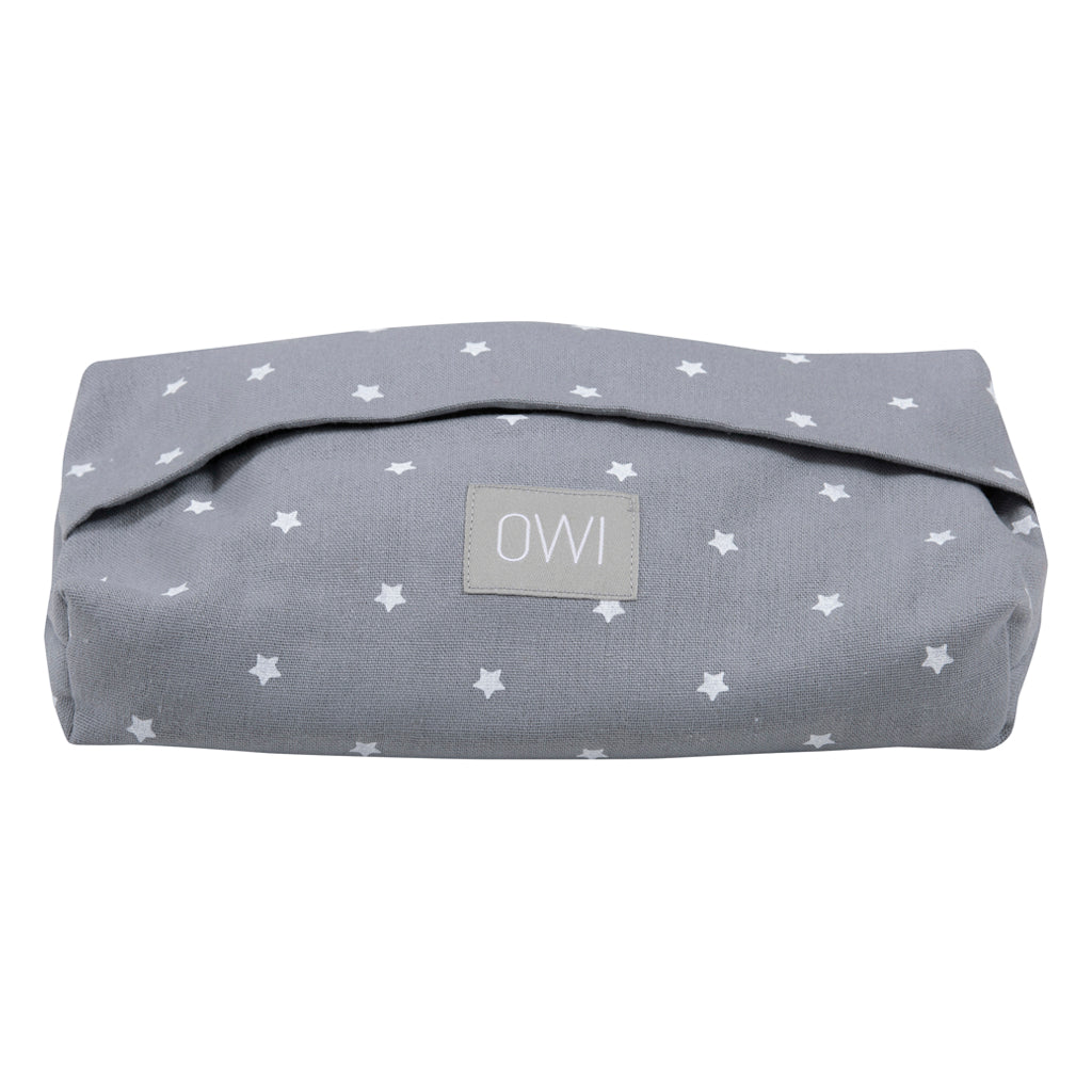 Porta Wipes Lino Gris Estrellitas