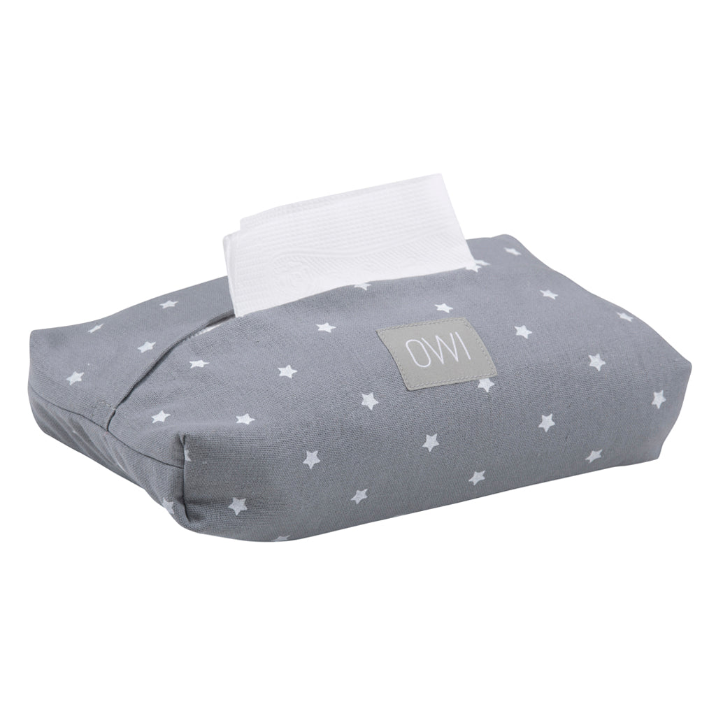 Porta Wipes Lino Gris Estrellitas
