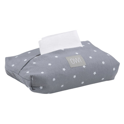 Porta Wipes Lino Gris Estrellitas