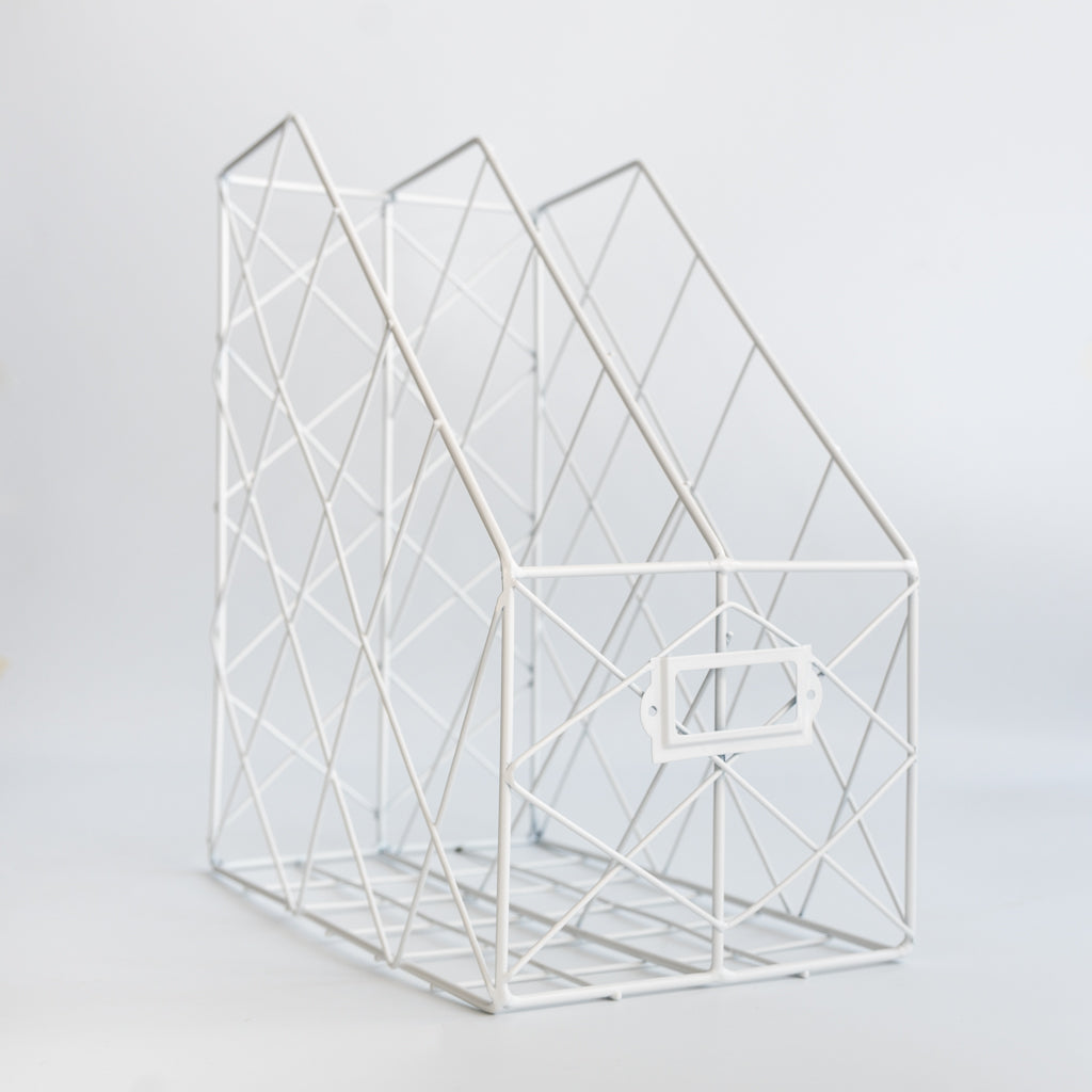 Archivador escritorio metal blanco