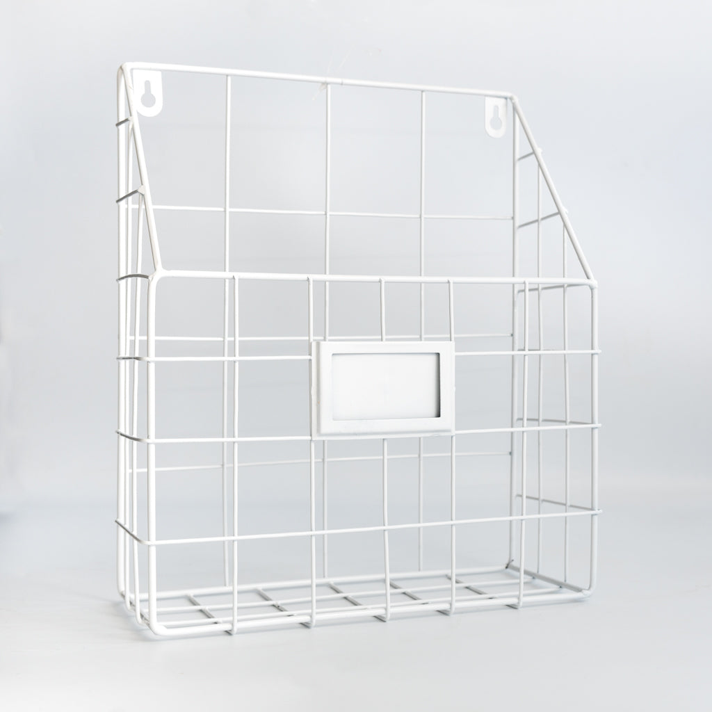 Revistero Metal Simple Blanco